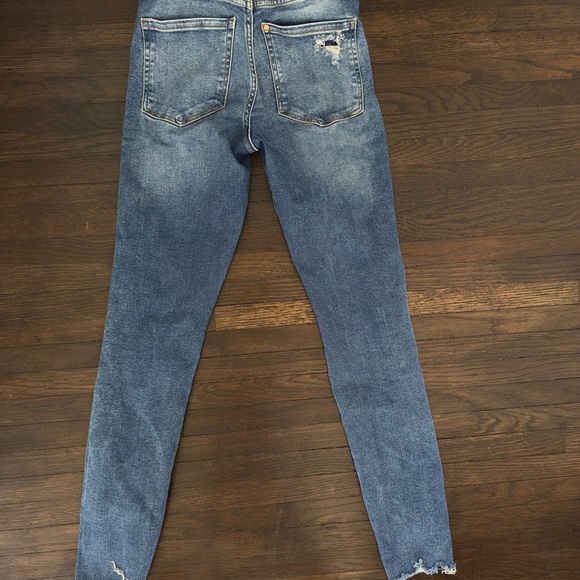 American Eagle Outfitters Blue Ripped Skinny Jeans - Picture 3 of 4